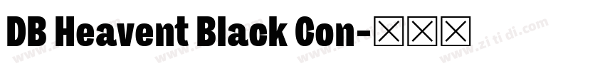DB Heavent Black Con字体转换
